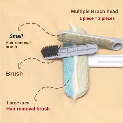 Pet Hair Removal Cleaning Brush, 1 Count/2 Counts Long Handle Pet Hair Remover Deshedding Tool for Carpet, Sofa, Couch, Multifunctional Cleaning Tool for Home