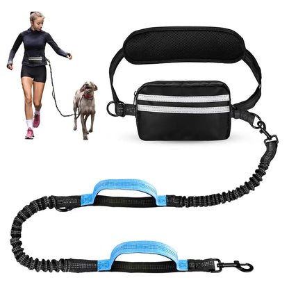 Pipidodo Hands-Free Dual Dog Leash with Waist Bag and Cushioned Pad – Effortless and Tangle-Free Walking for Two Dogs